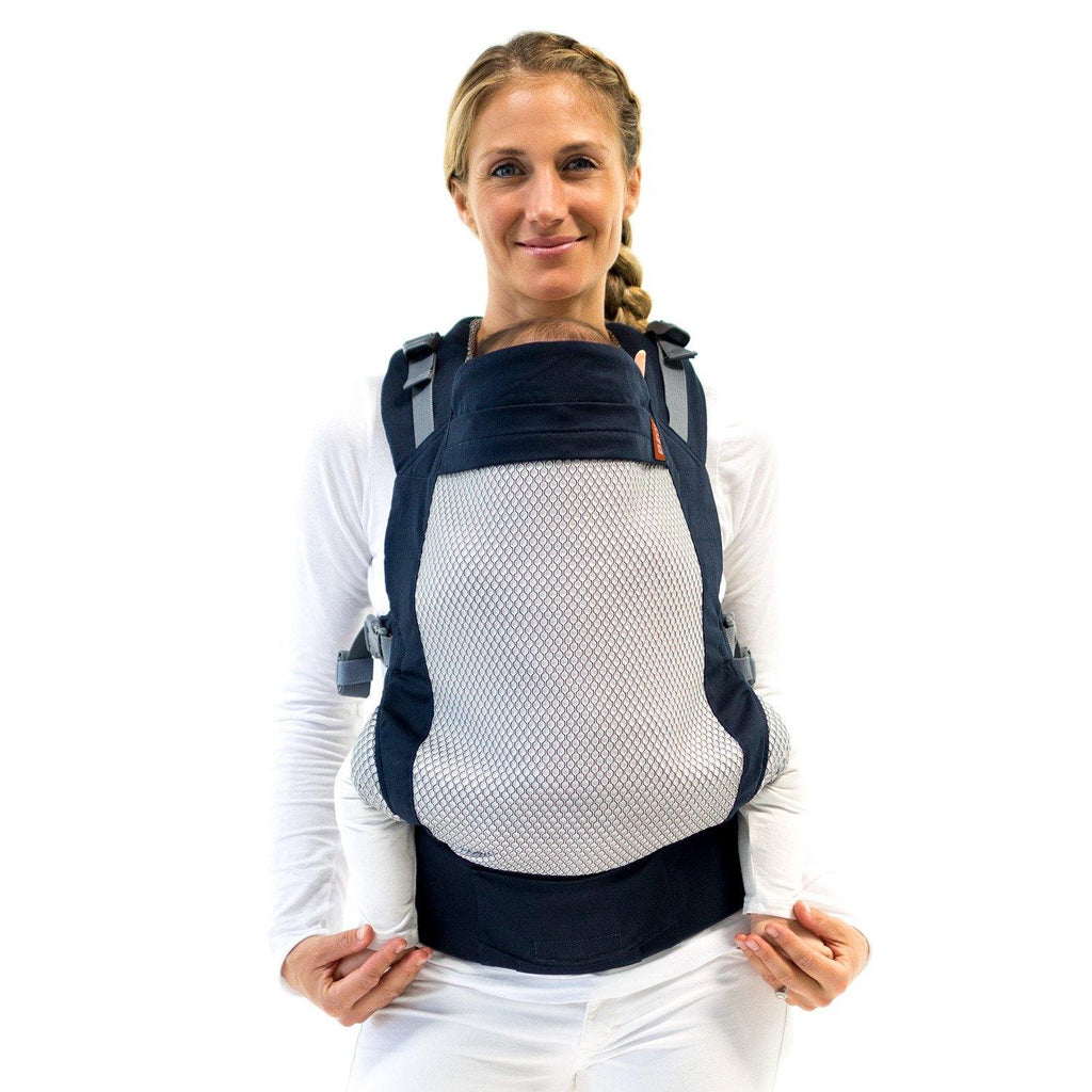 Beco Toddler Baby Carrier Cool Navy Bring on the adventures with the Beco Toddler Carrier! Built for maximum comfort and convenience for your little one (aged 18+ months), it offers a tall supportive back, ergonomic seat, and moisture-wicking microfiber fabric + vented 3D mesh panels for superior breathability.