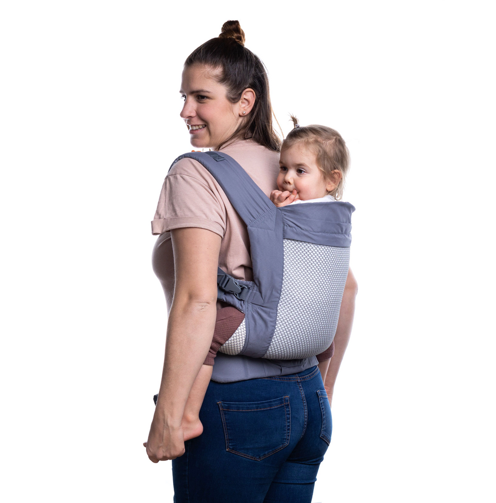Image of the Beco Toddler carrier with toddler on the back