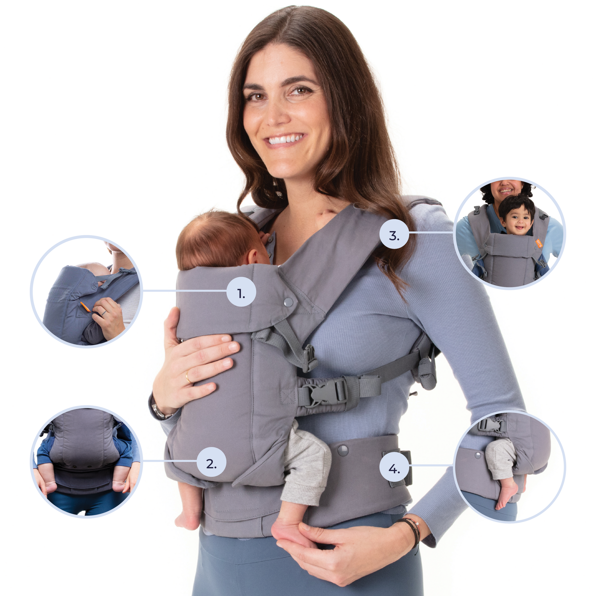 Beco Gemini Baby Carrier Organic Metro Black Beco Baby