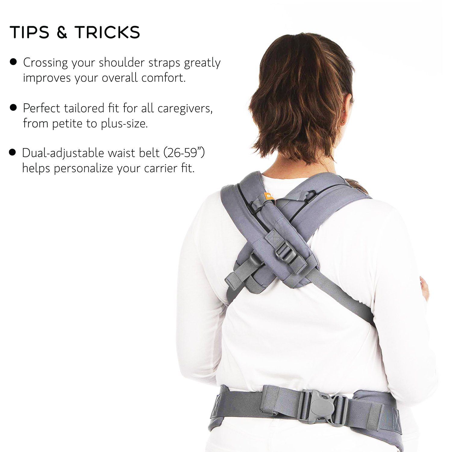 Cross back baby carrier top