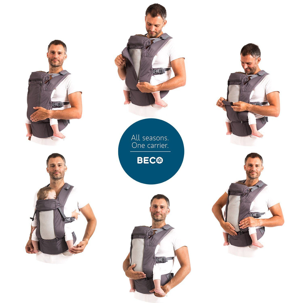 Beco Baby Carrier 8 Dark Grey - best baby carrier for dads and petite moms.