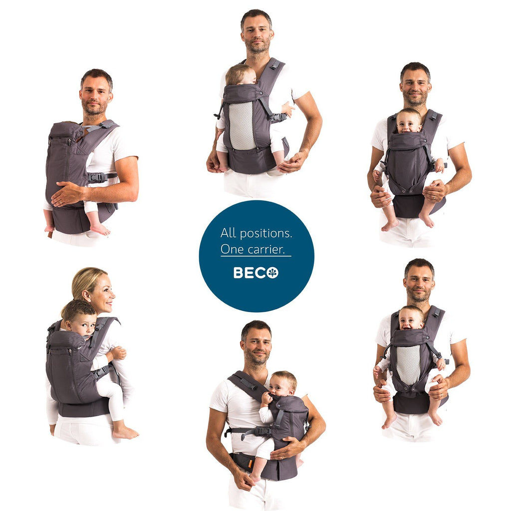 Beco Baby Carrier 8 Dark Grey - best baby carrier for dads and petite moms.