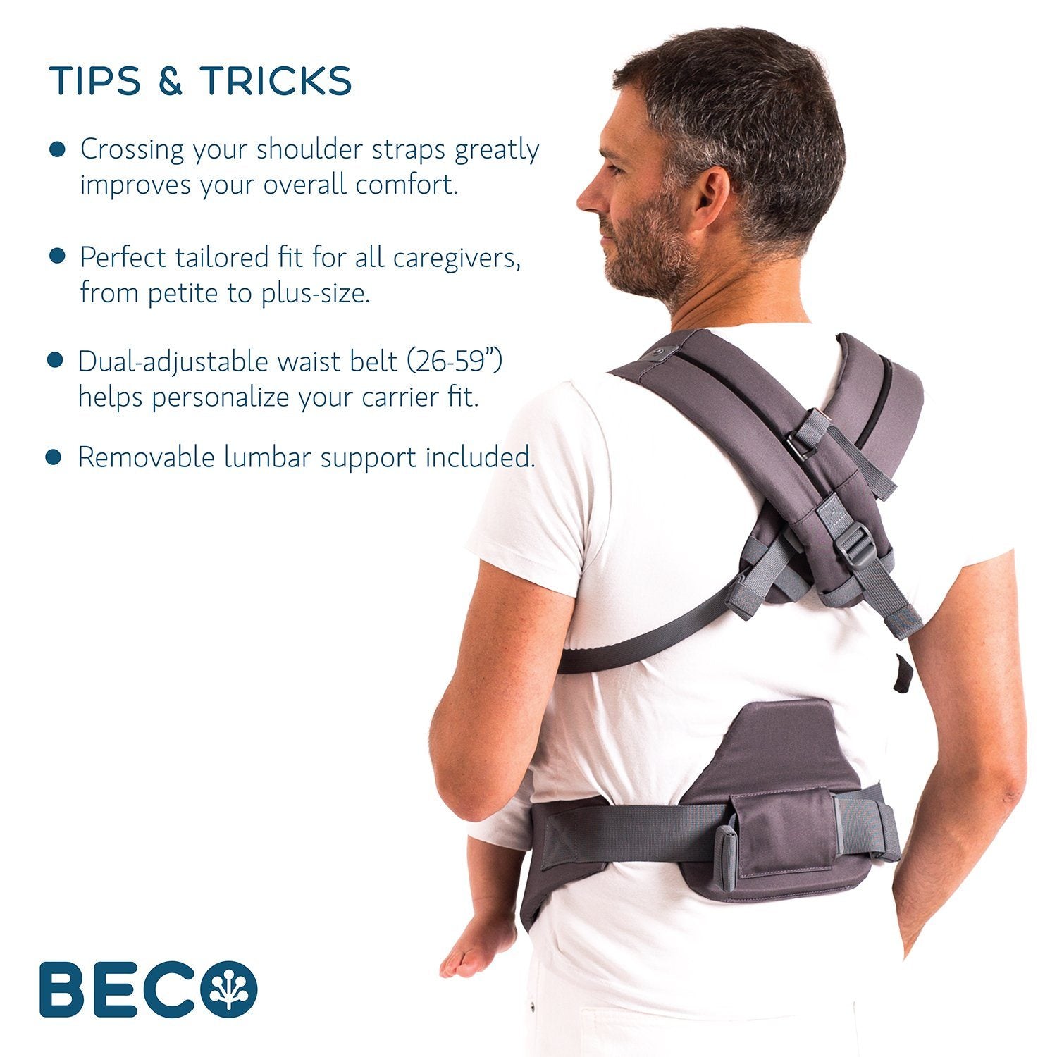 Beco 8 Baby Carrier Cool Dark Grey