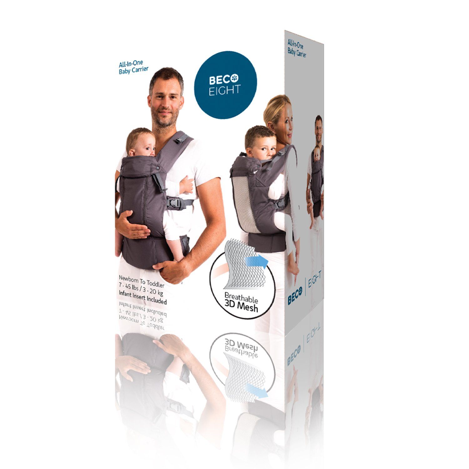 Beco 8 Baby Carrier Cool Dark Grey